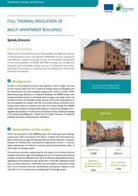 Armenia, Spitak: Full thermal insulation of multi-apartment buildings